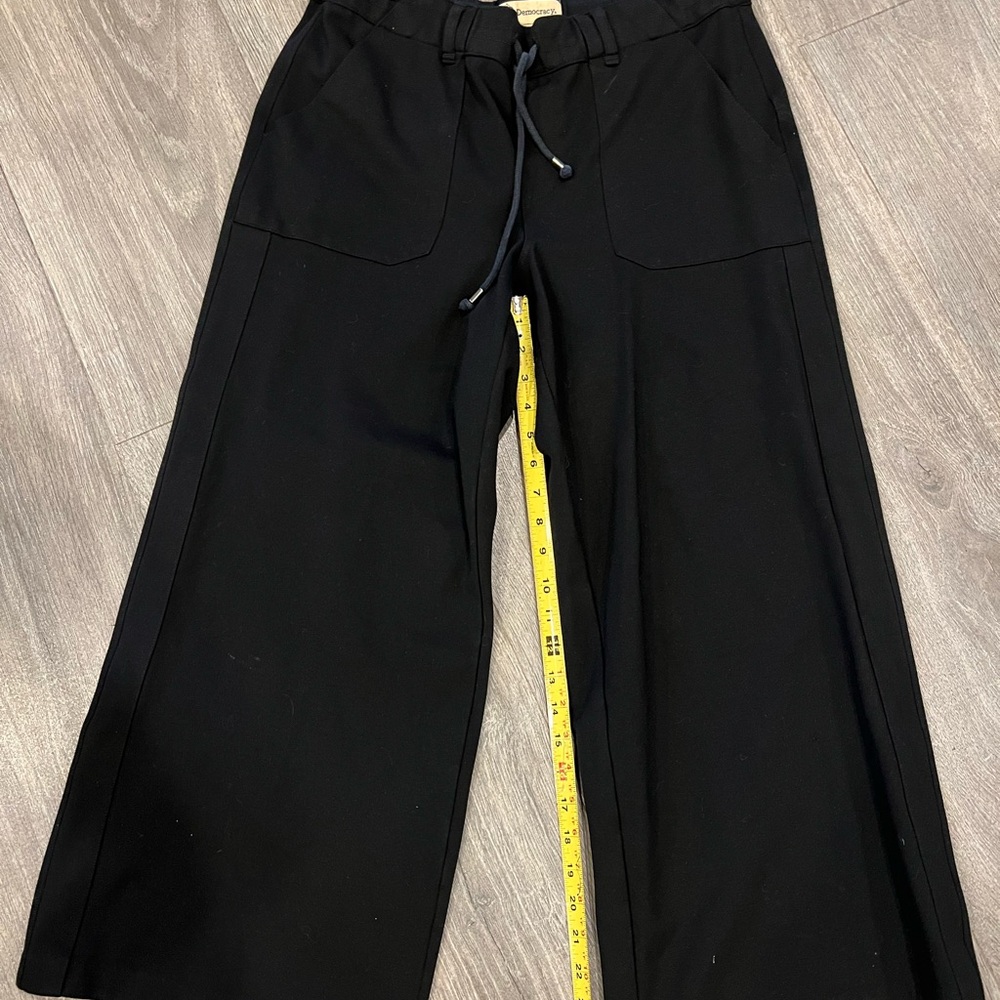Democracy Black Wide-Leg Trousers